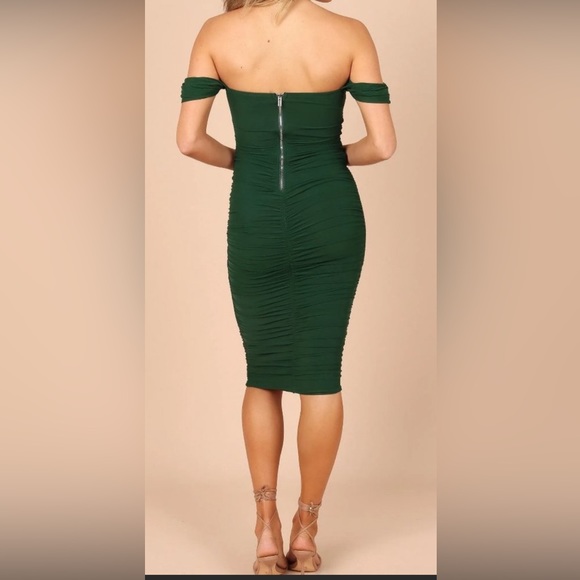 NWT Petal & Pup Nique Strapless Mesh Midi Dress- Emerald XL - Picture 2 of 6
